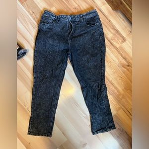 Black acid wash jeans